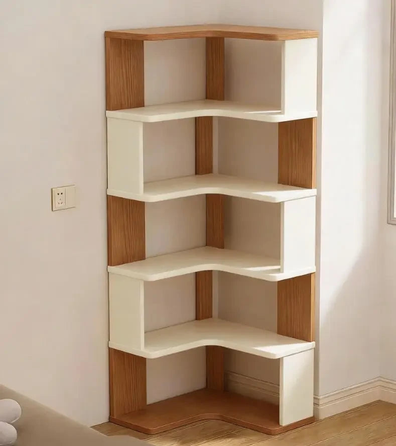 Solid Wood Corner Storage Shelf