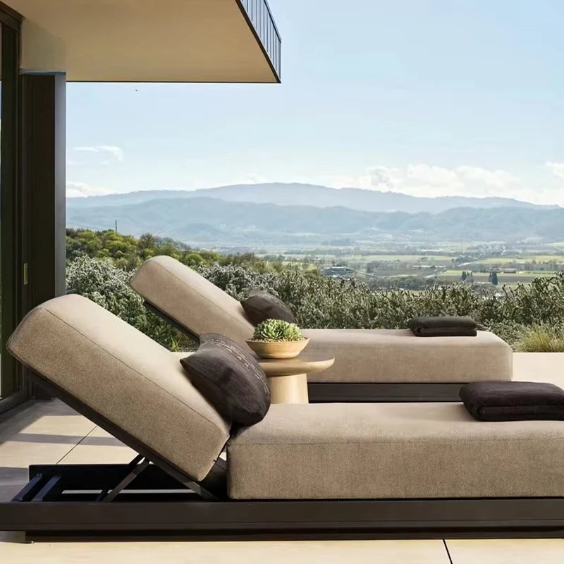 Wooden Outdoor Pool Sun Lounger