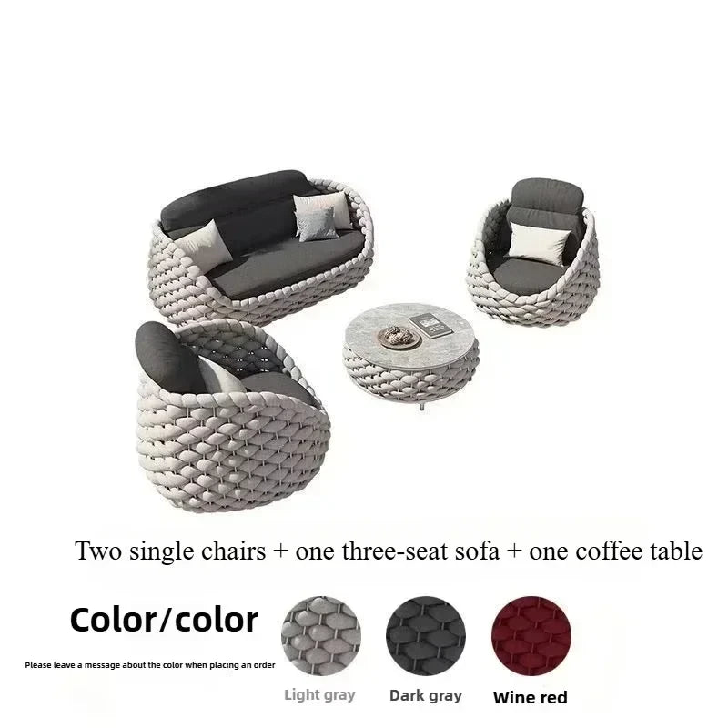 Outdoor Wicker Conversation Set
