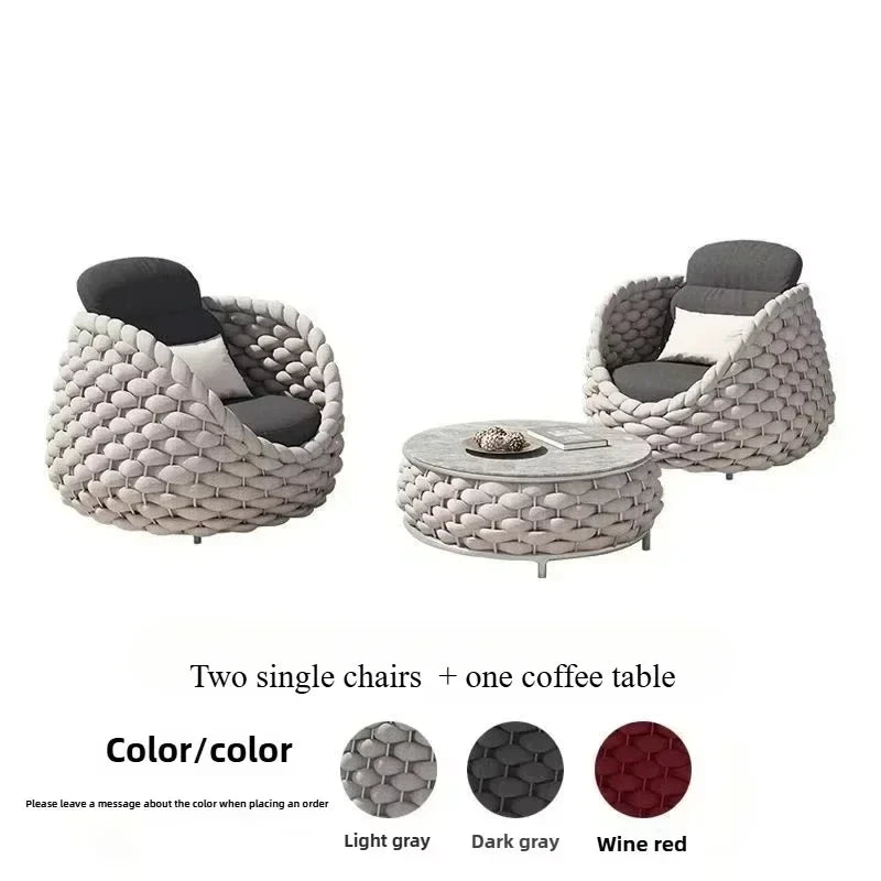 Outdoor Wicker Conversation Set