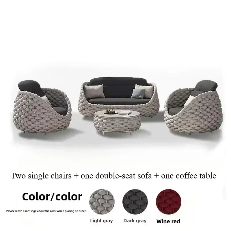 Outdoor Wicker Conversation Set