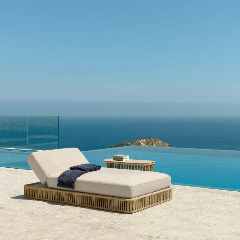 Outdoor Aluminum Rope Sun Lounger