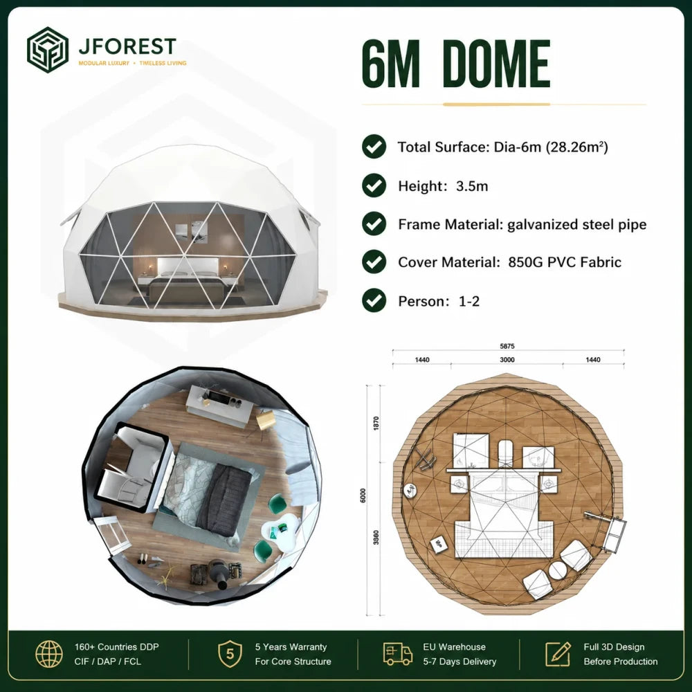 Geodesic Dome Tent for Glamping Resort