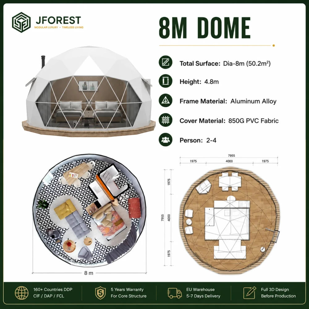 Geodesic Dome Tent for Glamping Resort