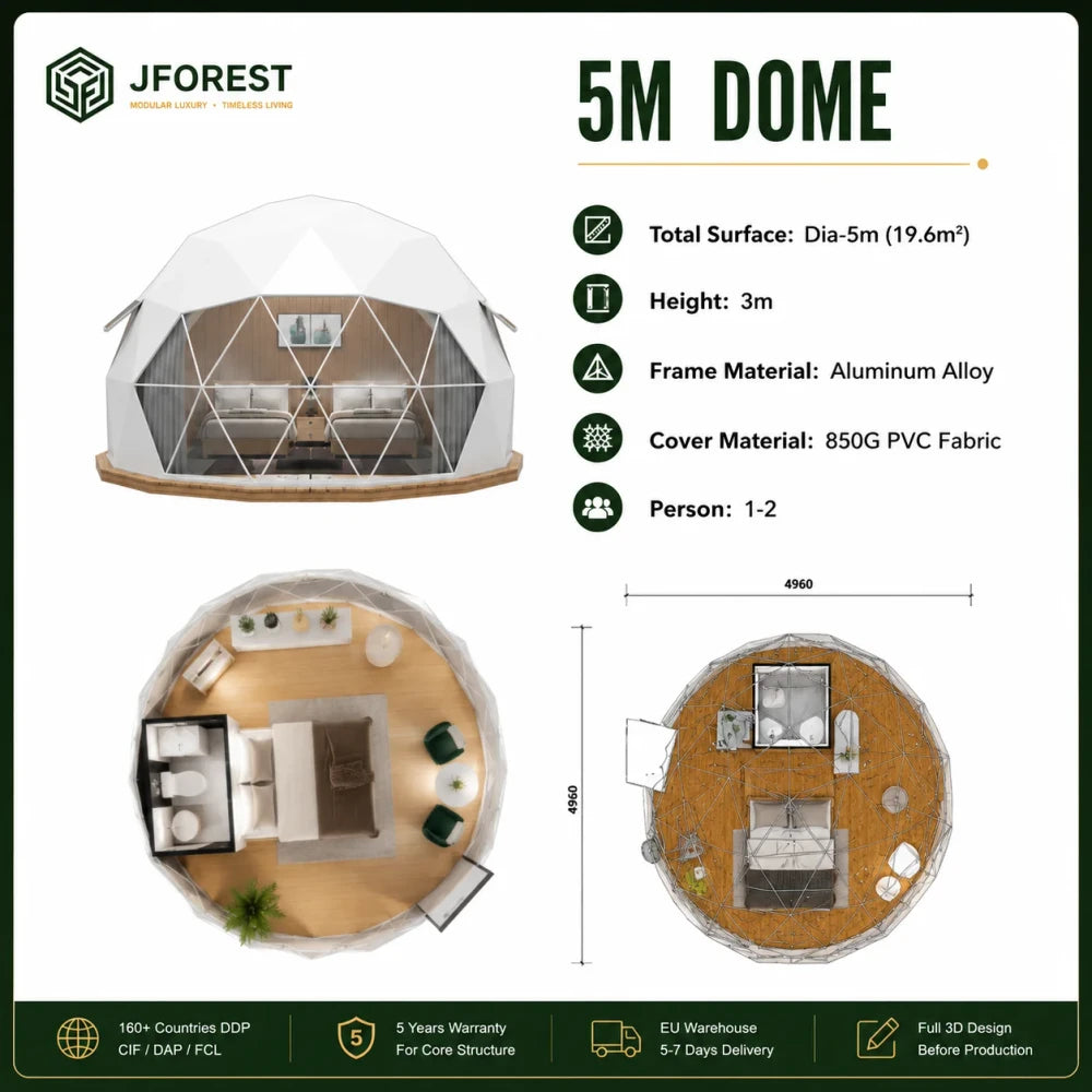 Geodesic Dome Tent for Glamping Resort