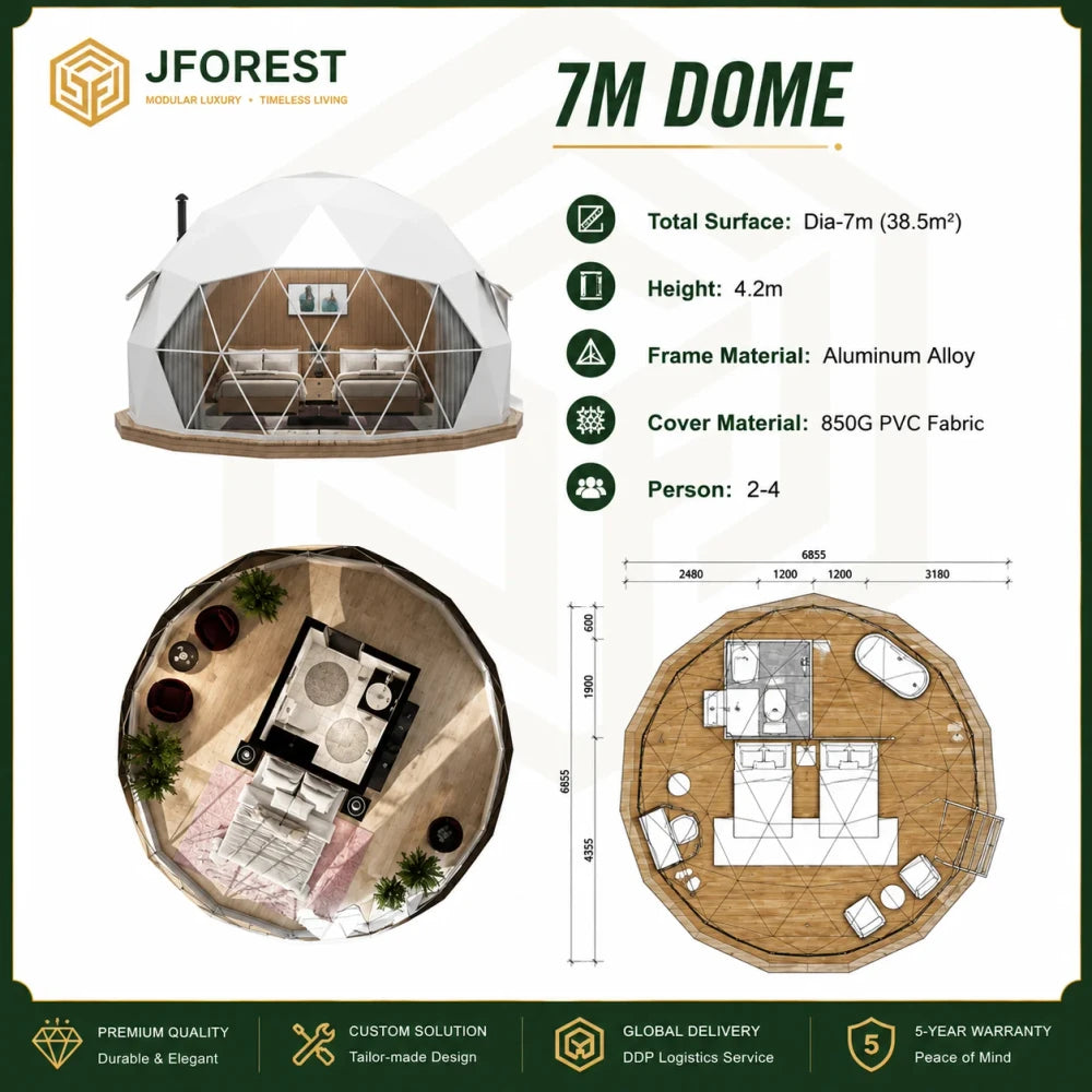 Geodesic Dome Tent for Glamping Resort