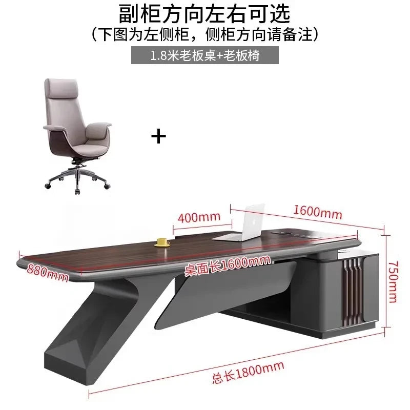 Modern Wood Executive Desk
