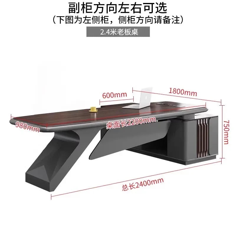 Modern Wood Executive Desk