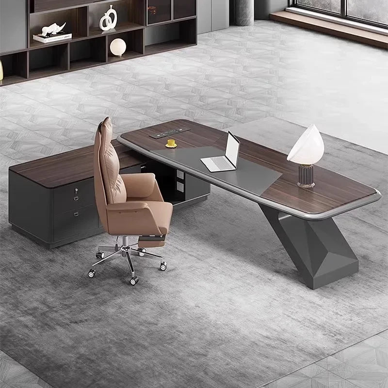 Modern Wood Executive Desk