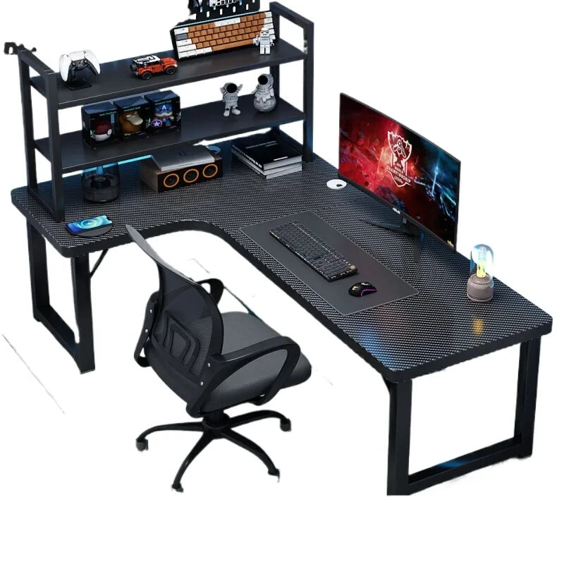 Adjustable Wooden Corner Computer Desk