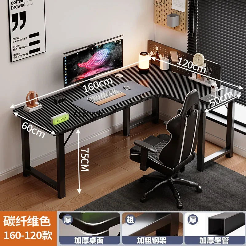 Adjustable Wooden Corner Computer Desk