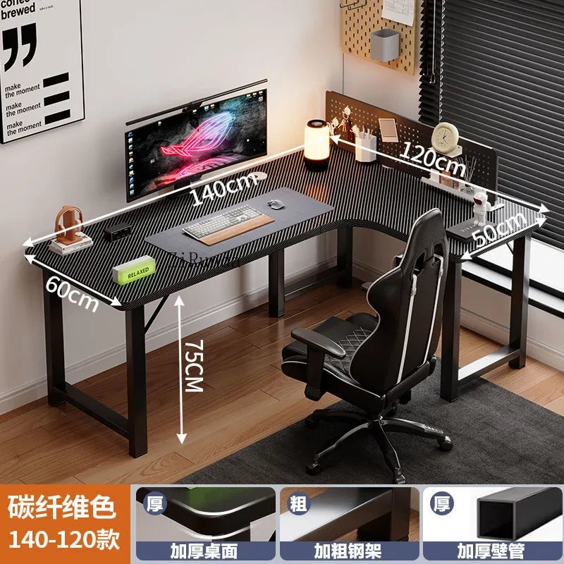 Adjustable Wooden Corner Computer Desk