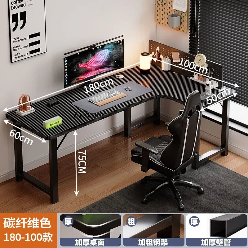 Adjustable Wooden Corner Computer Desk