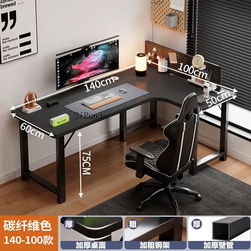 Adjustable Wooden Corner Computer Desk