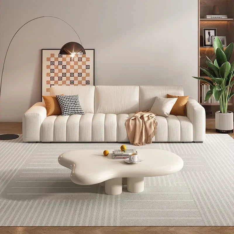 Compact Channel Tufted Velvet Sofa