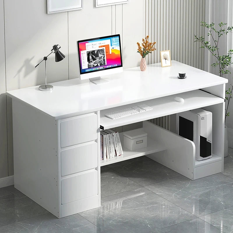 Modern MDF Computer Desk with Keyboard Drawer