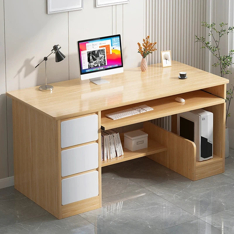 Modern MDF Computer Desk with Keyboard Drawer