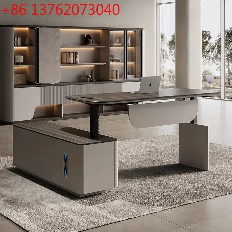 Modern Minimalist Wooden Lifting Desk