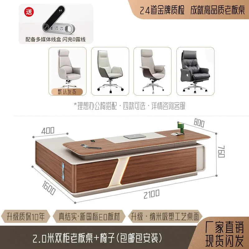 Wabi Sabi Executive Office Desk and Chair