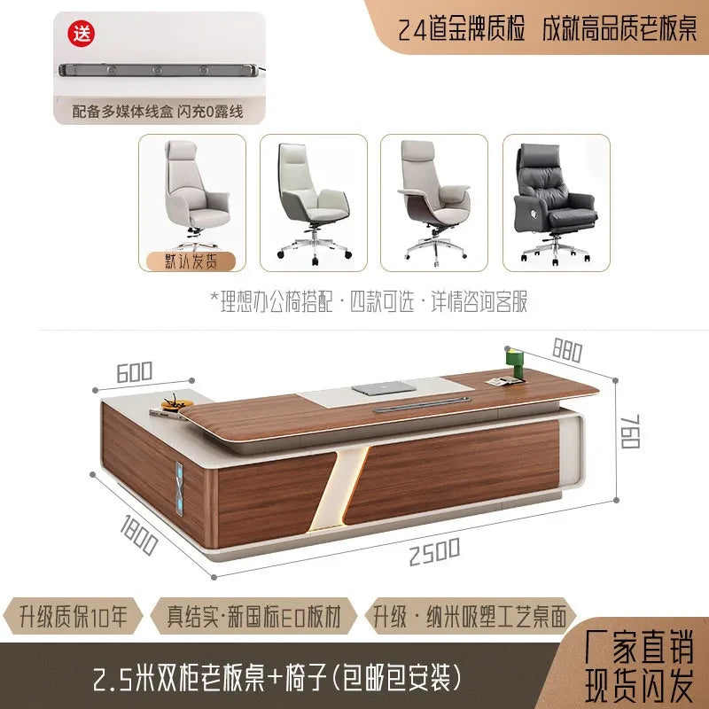 Wabi Sabi Executive Office Desk and Chair