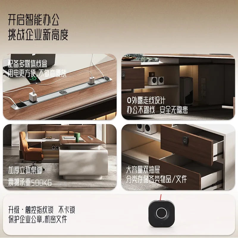 Wabi Sabi Executive Office Desk and Chair