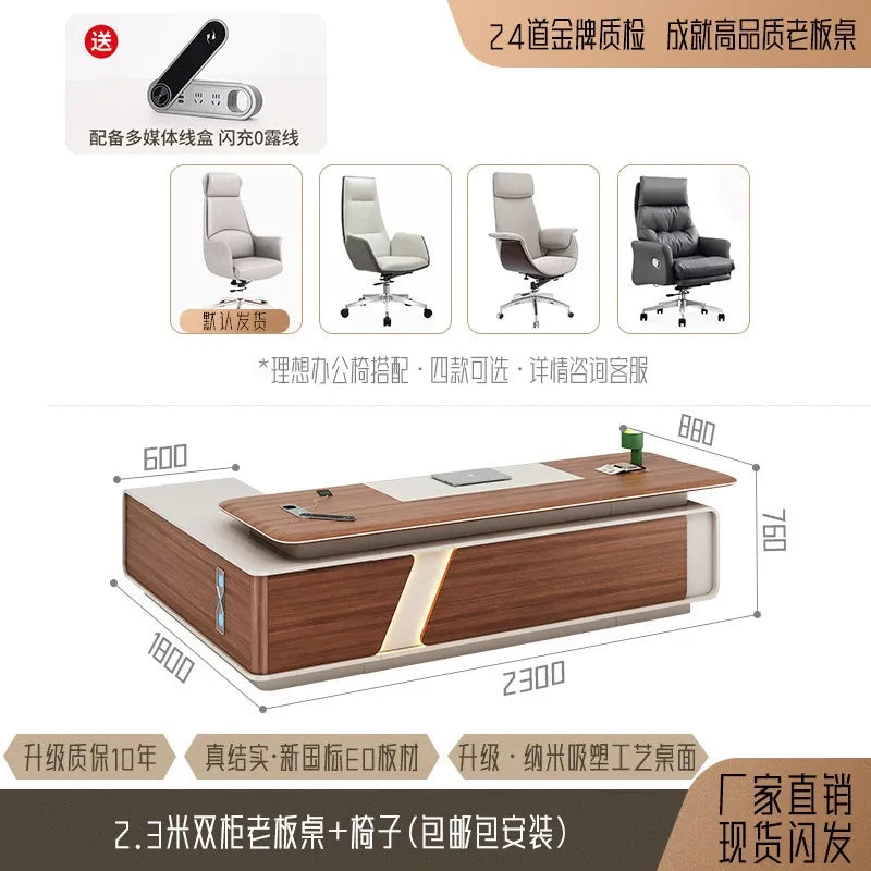 Wabi Sabi Executive Office Desk and Chair