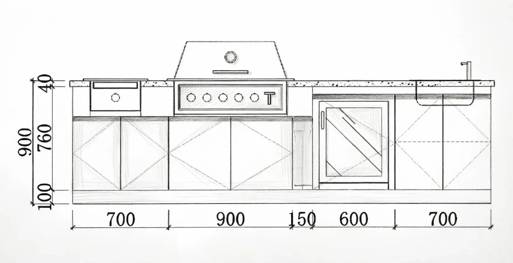 Stainless Steel Outdoor Kitchen Cabinet