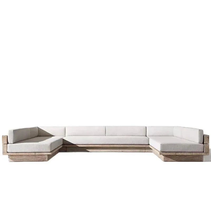 Solid Wood Outdoor Sofa