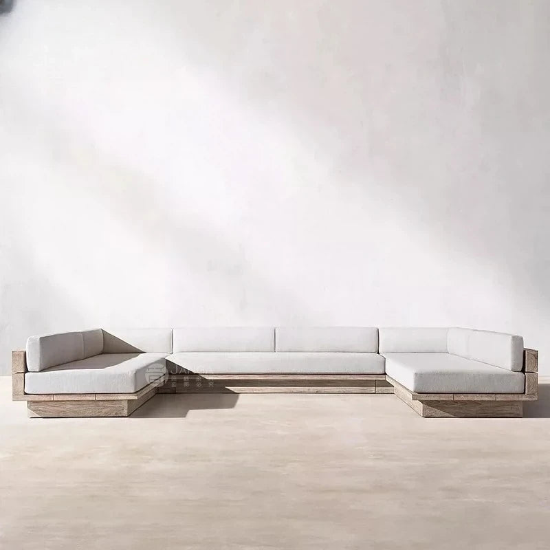 Solid Wood Outdoor Sofa