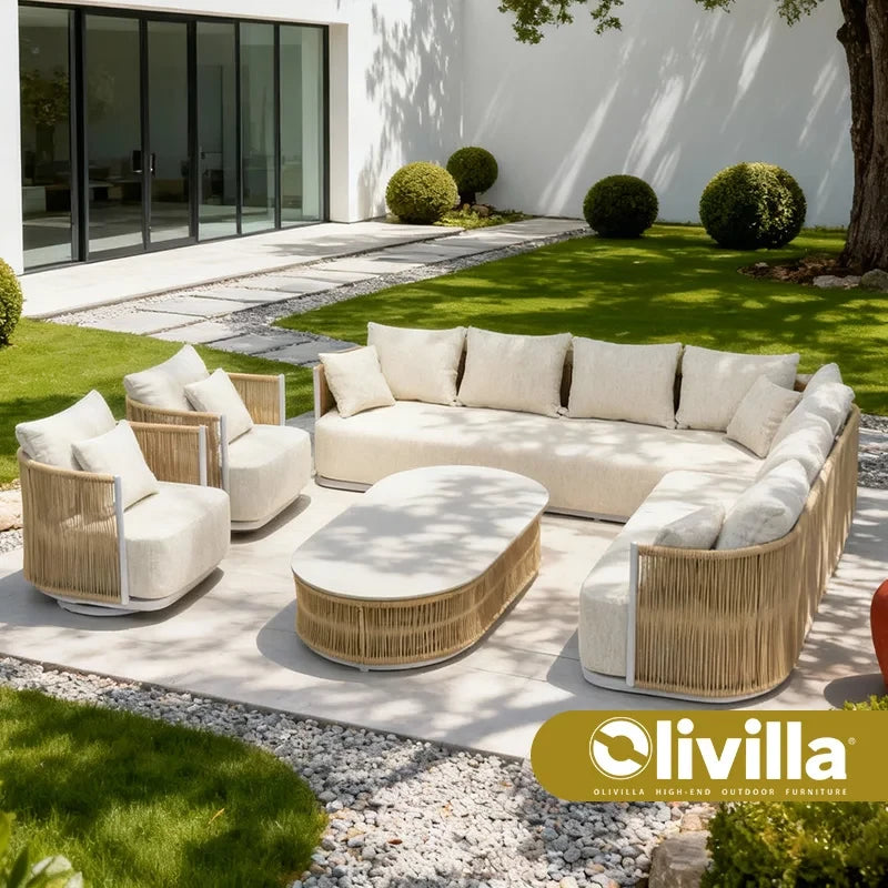 Scandinavian Woven Outdoor Sofa