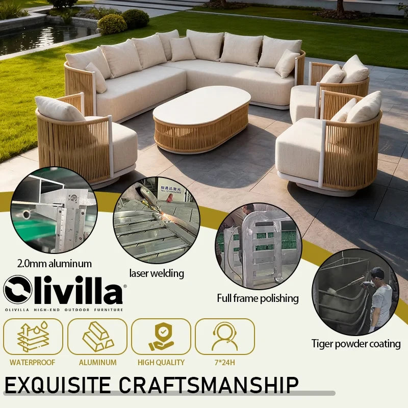 Scandinavian Woven Outdoor Sofa
