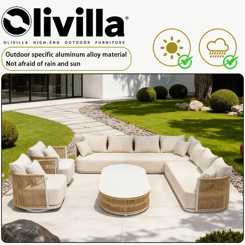 Scandinavian Woven Outdoor Sofa
