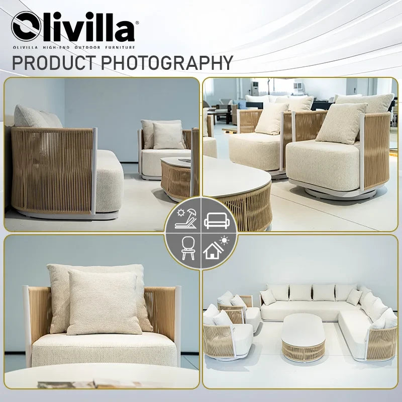 Scandinavian Woven Outdoor Sofa