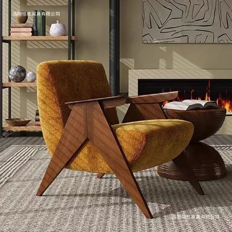 Solid Wood Leisure Armchair