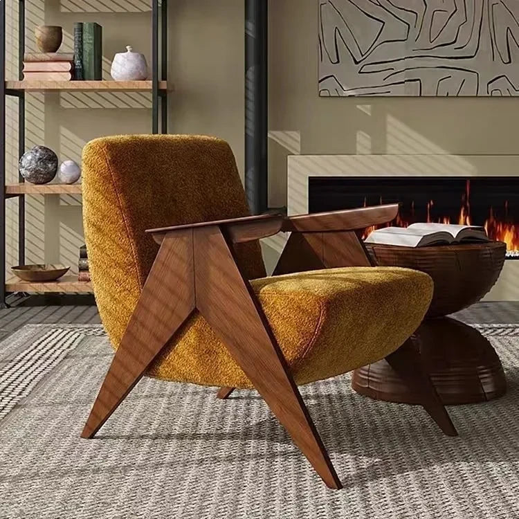 Solid Wood Leisure Armchair