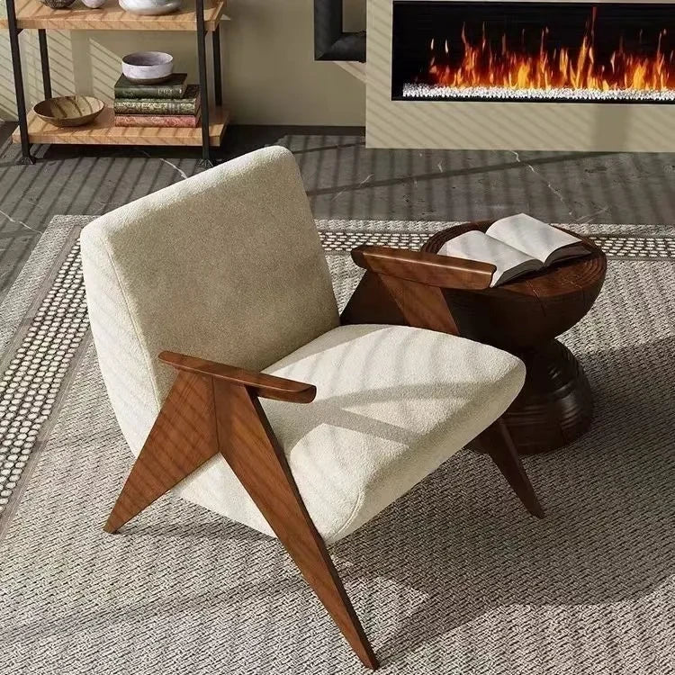 Solid Wood Leisure Armchair