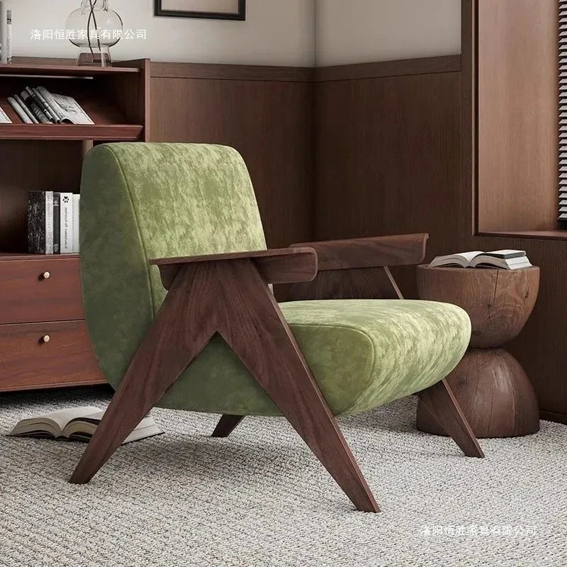 Solid Wood Leisure Armchair