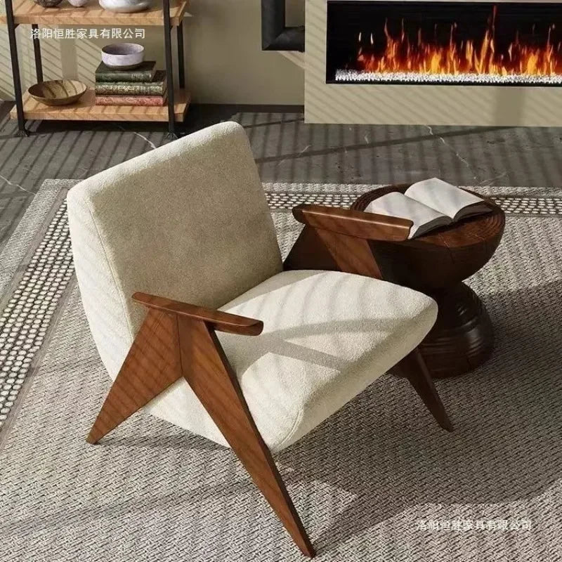 Solid Wood Leisure Armchair
