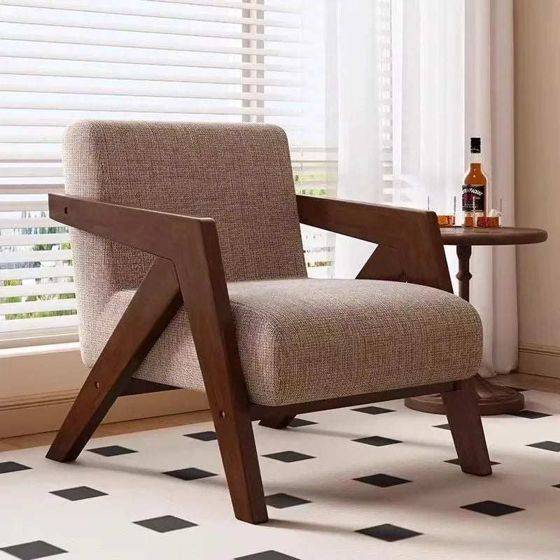 Solid Wood Leisure Armchair