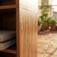 Solid Wood Balcony Storage Cabinet