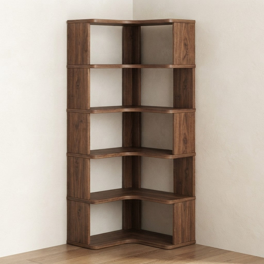 Solid Wood Corner Storage Shelf