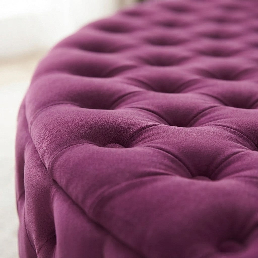 Soft Velvet Upholstered Circle Storage Bed