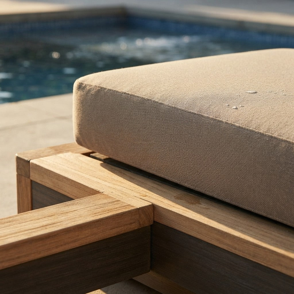 Wooden Outdoor Pool Sun Lounger
