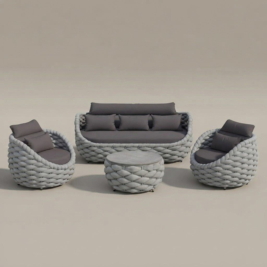 Outdoor Wicker Conversation Set