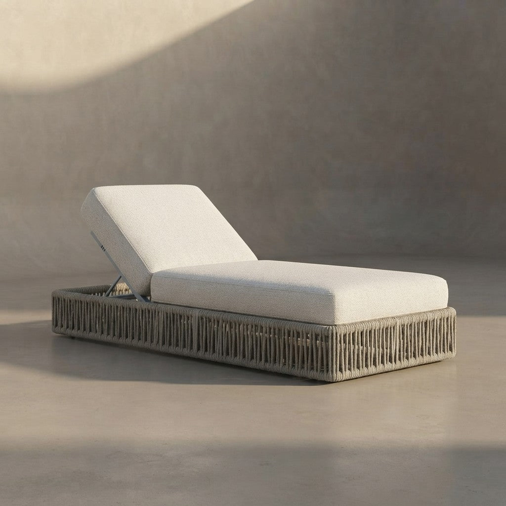 Outdoor Aluminum Rope Sun Lounger
