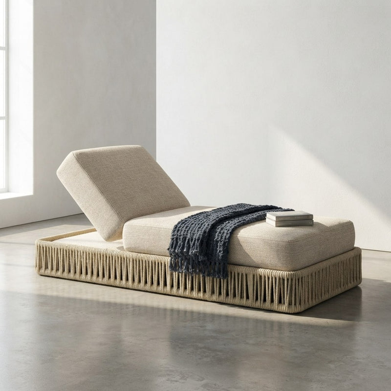 Outdoor Aluminum Rope Sun Lounger