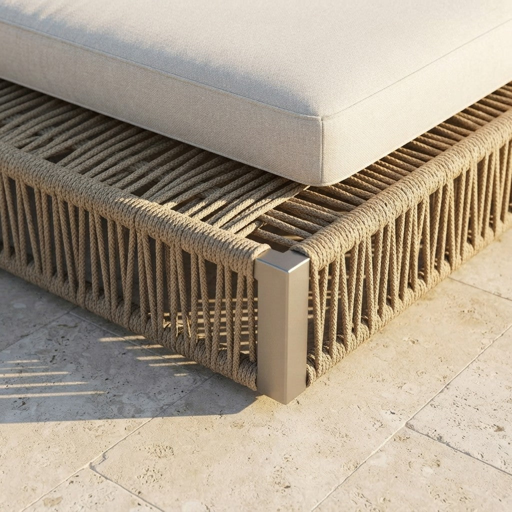 Outdoor Aluminum Rope Sun Lounger