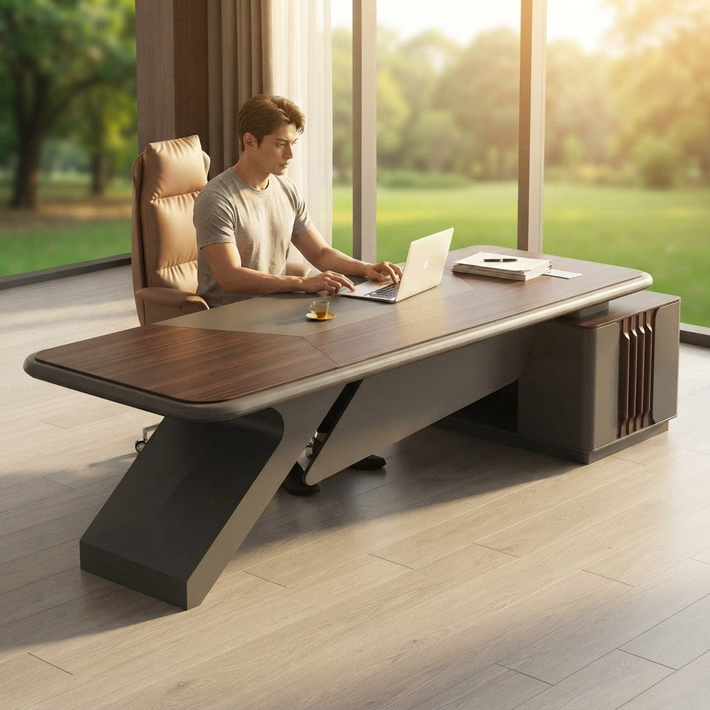 Modern Wood Executive Desk