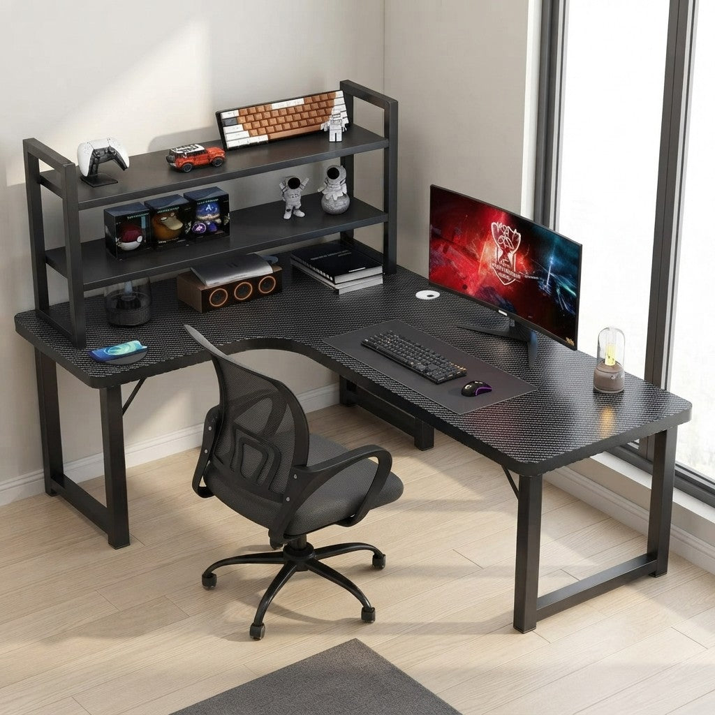 Adjustable Wooden Corner Computer Desk