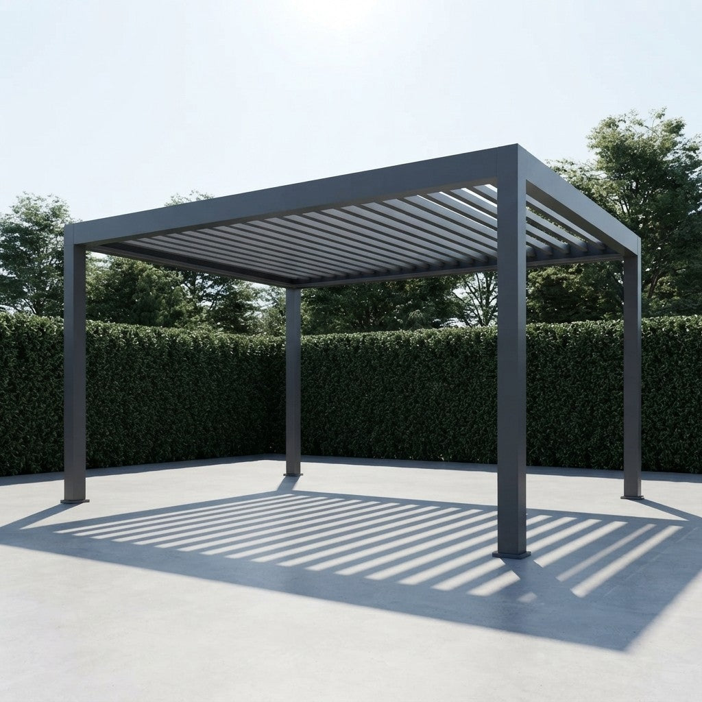 Motorisierte Aluminium-Gartenpergola